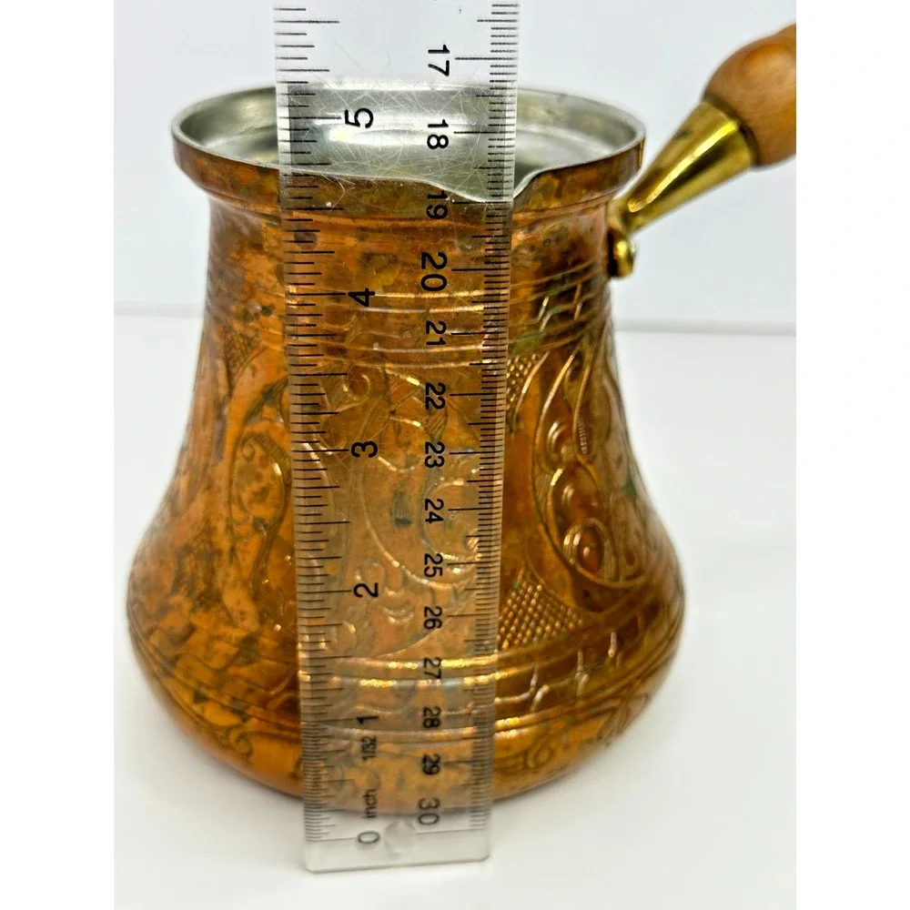Vintage Engraved Solid Copper Turkish Arabic Coffee Pot The Silk Road Trade